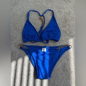 L*space gold blue bikini XS